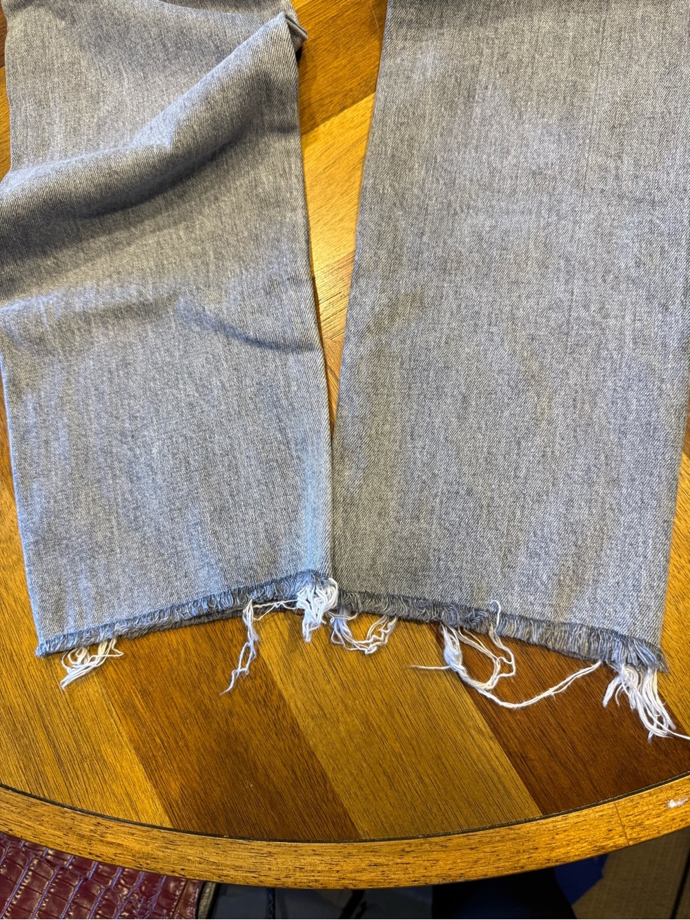 MOTHER THE SCRAPPER CUFF ANKLE FRAY IN SHADOWS IN THE GRASS Sz 24 - Picture 8 of 12